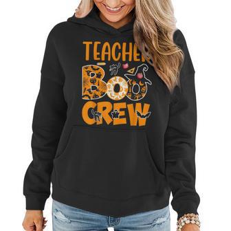 Teacher Boo Crew Halloween Witch Fall Autumn Teacher Funny Women Hoodie - Thegiftio UK