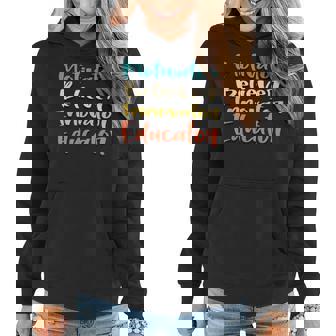 Teacher Motivator Believer Innovator Educator School Women Hoodie - Thegiftio