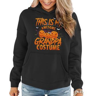 This Is My Awesome Halloween Grandpa Costume Pumkin Women Hoodie Graphic Print Hooded Sweatshirt - Thegiftio UK