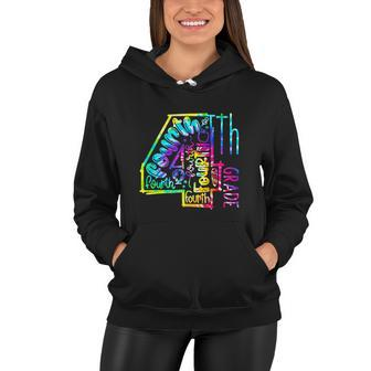 Tie Dye Fourth 4Th Grade Typography Funny Back To School Women Hoodie - Monsterry CA