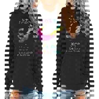Tie Dye Women Vote Were Ruthless Feminist Womens Rights Women Hoodie Graphic Print Hooded Sweatshirt - Thegiftio UK