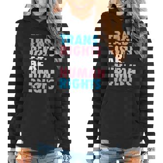 Trans Rights Are Human Rights Lgbt Flag Gay Pride Month Graphic Design Printed Casual Daily Basic Women Hoodie - Thegiftio