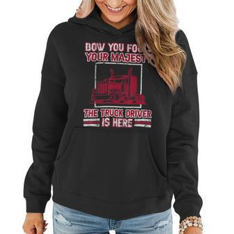 Trucker Trucker 18 Wheeler Freighter Truck Driver V2 Women Hoodie - Seseable
