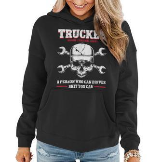 Trucker Trucker Accessories For Truck Driver Motor Lover Trucker_ V2 Women Hoodie - Seseable