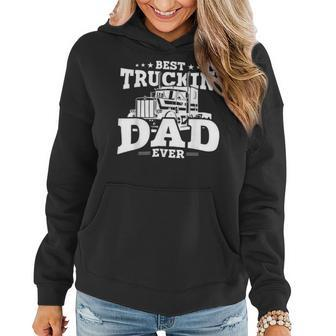 Trucker Trucker Best Trucking Dad Ever_ V2 Women Hoodie - Seseable