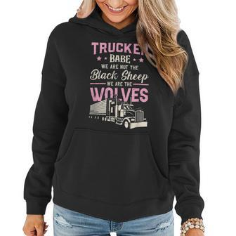 Trucker Trucker We Are Not The Black Sheep We Are The Wolv Trucker Women Hoodie - Seseable