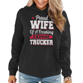 Trucker Trucking Truck Driver Trucker Wife Women Hoodie - Seseable