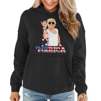 Trump Bae Funny 4Th Of July Trump Salt Freedom Women Hoodie Graphic Print Hooded Sweatshirt - Thegiftio UK