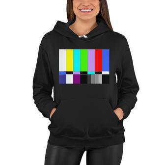 Tv Colors Bars Organic Screen Retro Women Hoodie - Monsterry CA