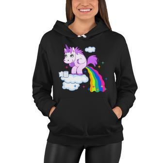 Unicorn Pooping A Rainbow Tshirt Women Hoodie - Monsterry CA