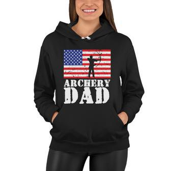 Usa American Distressed Flag Archery Dad Men Gift For Him Gift Women Hoodie - Monsterry UK