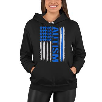 Usa Autism Awareness Puzzle Flag Tshirt Women Hoodie - Monsterry
