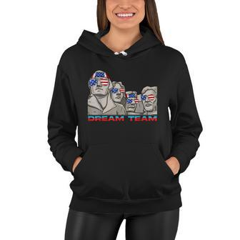 Usa Dream Team Presidents Mount Rushmore Funny 4Th Of July Women Hoodie - Monsterry AU