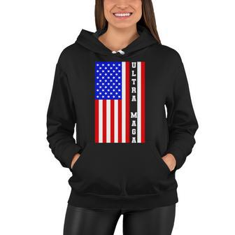 Usa Flag United States Of America Ultra Maga Trump Women Hoodie - Monsterry CA