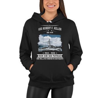 Uss Robert F Keller De Women Hoodie - Monsterry