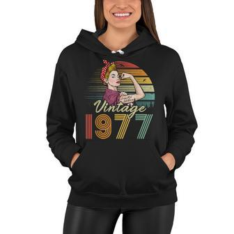 Vintage 1977 Limited Edition 1977 45Th Birthday 45 Years Old Women Hoodie - Seseable