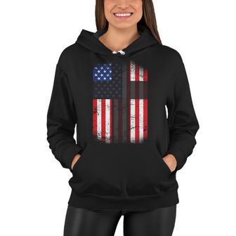 Vintage American Cross Flag Tshirt Women Hoodie - Monsterry