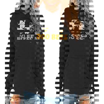 Vintage Boo Bees Couples Halloween Costume Funny Women Hoodie - Thegiftio UK
