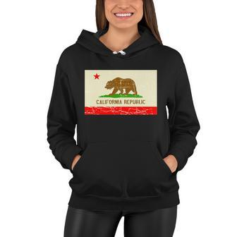 Vintage California Republic Flag Women Hoodie - Monsterry