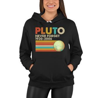 Vintage Colors Pluto Never Forget Women Hoodie - Monsterry