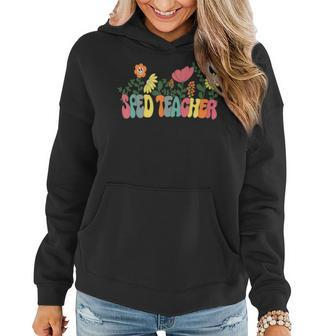 Vintage Floral Sped Teacher Mothers Day Special Ed Teacher Women Hoodie - Seseable