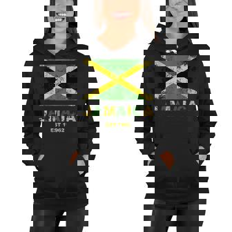 Vintage Jamaica Independence Day 2022 - Proud Jamaican Women Hoodie - Thegiftio