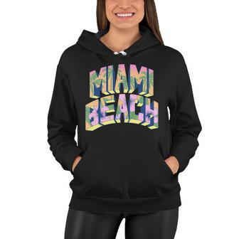 Vintage Miami Beach Women Hoodie - Monsterry AU