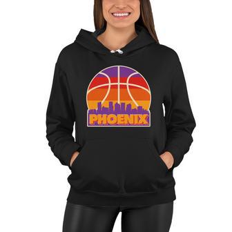 Vintage Phoenix Basketball Skyline Logo Women Hoodie - Monsterry CA