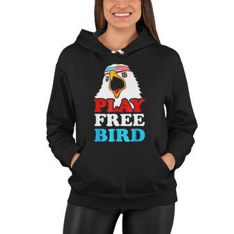 Vintage Play Free Bird Bald Eagle American Patriotic Usa Women Hoodie - Monsterry DE