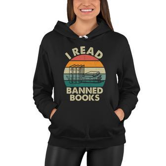 Vintage Retro I Read Banned Books Tshirt Women Hoodie - Monsterry