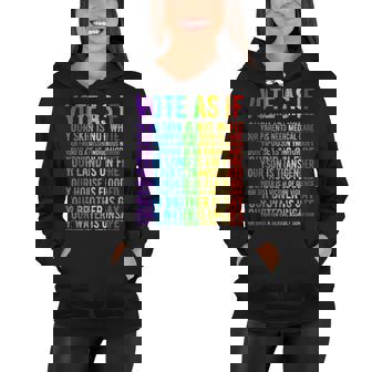 Vote As If Your Life Depends On It Human Rights Women Hoodie - Thegiftio UK
