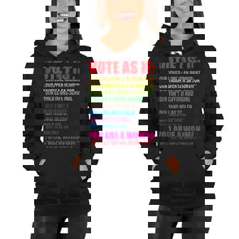 Vote As If Your Life Depends On It Human Rights Women Hoodie - Thegiftio UK