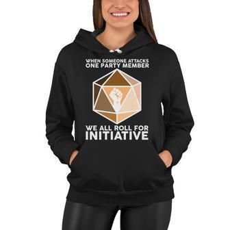 We All Roll For Initiative Dnd Dice Blm Women Hoodie - Monsterry UK