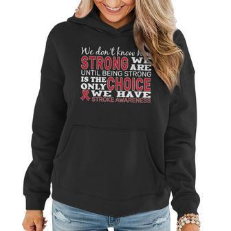 We Are Strong Stroke Awareness Graphic Design Printed Casual Daily Basic Women Hoodie - Thegiftio UK