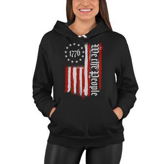 We The People 1776 Distressed Usa American Flag Tshirt Women Hoodie - Monsterry UK