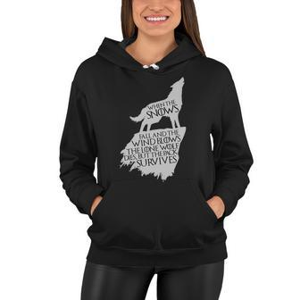 When The Snows Fall The Lone Wolf Dies But The Pack Survives Women Hoodie - Thegiftio UK