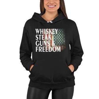 Whiskey Steak Guns And Freedom Tshirt Women Hoodie - Monsterry UK