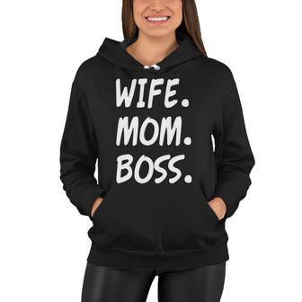 Wife Mom Boss Mommy Is The Boss Women Hoodie - Monsterry UK