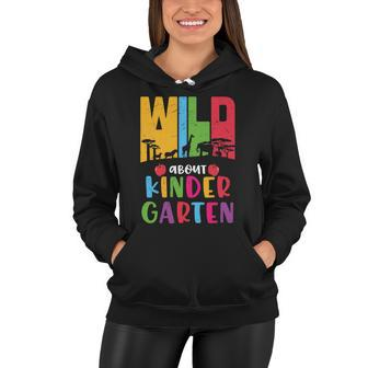 Wild About Kindergarten Funny Zoo Back To School First Day Of School Women Hoodie - Monsterry AU
