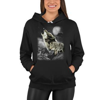 Wolf Wilderness Tshirt Women Hoodie - Monsterry