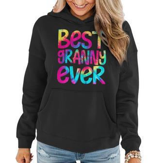 Womens Best Granny Ever Funny Mothers Day Gift Tie Dye Women Hoodie Graphic Print Hooded Sweatshirt - Thegiftio UK