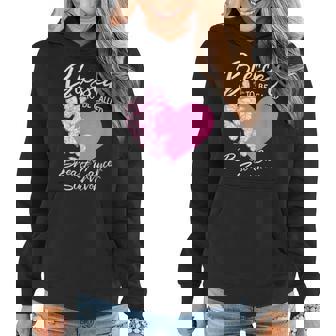 Womens Blessed To Be Called Breast Cancer Survivor Butterfly Women Hoodie Graphic Print Hooded Sweatshirt - Thegiftio UK