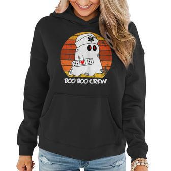Womens Boo Boo Crew Nurse Shirt Funny Ghost Women Halloween Nurse Women Hoodie Graphic Print Hooded Sweatshirt - Thegiftio UK