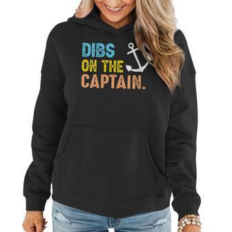 Womens Funny Captain Wife Dibs On The Captain V2 Women Hoodie - Thegiftio UK