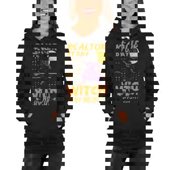 Womens Halloween Real Estate Agent Realtor By Day Witch By Night Women Hoodie | Seseable UK