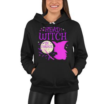 Womens Hocus Pocus Head Witch In Charge Halloween Witch Costume Women Hoodie - Seseable