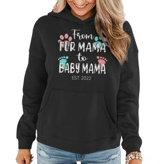 Womens Mothers Day Paw Print Fur Mama To Baby Mama Women Hoodie - Thegiftio UK