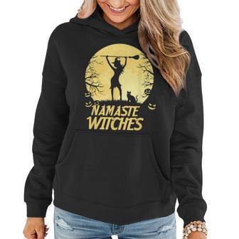 Womens Yoga Namaste Witches Halloween Custome Funny Women Hoodie Graphic Print Hooded Sweatshirt - Thegiftio UK