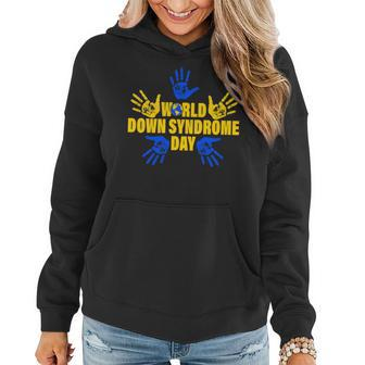 World Down Syndrome Day Hand Print Graphic Design Printed Casual Daily Basic Women Hoodie - Thegiftio UK