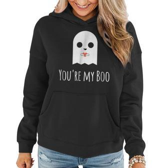 Youre My Boo Happy Halloween Costume Ghost Boo Lovely Women Hoodie Graphic Print Hooded Sweatshirt - Thegiftio UK